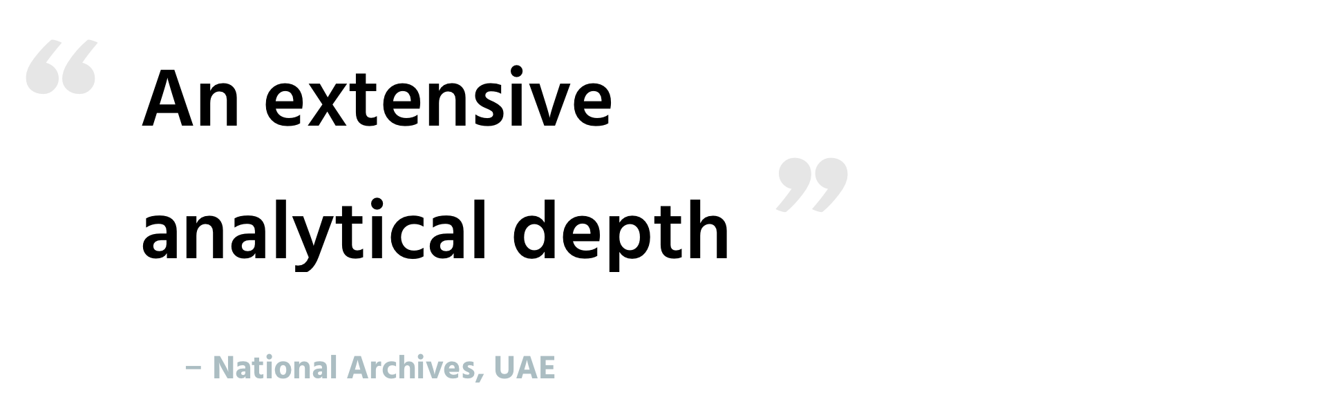 An extensive analytical depth ‒ National Archives, UAE